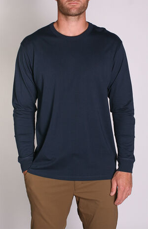 Navy Density Premium Long Sleeve T-Shirt image number 1