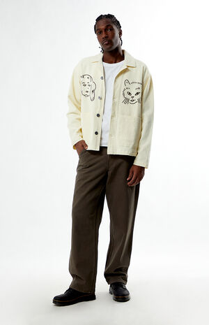 Drill Chore Brown Baggy Carpenter Jeans image number 2