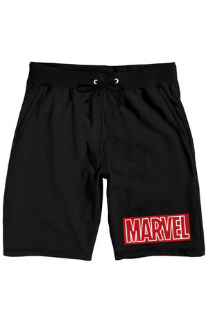 Marvel Comics Logo French Terry Shorts image number 1