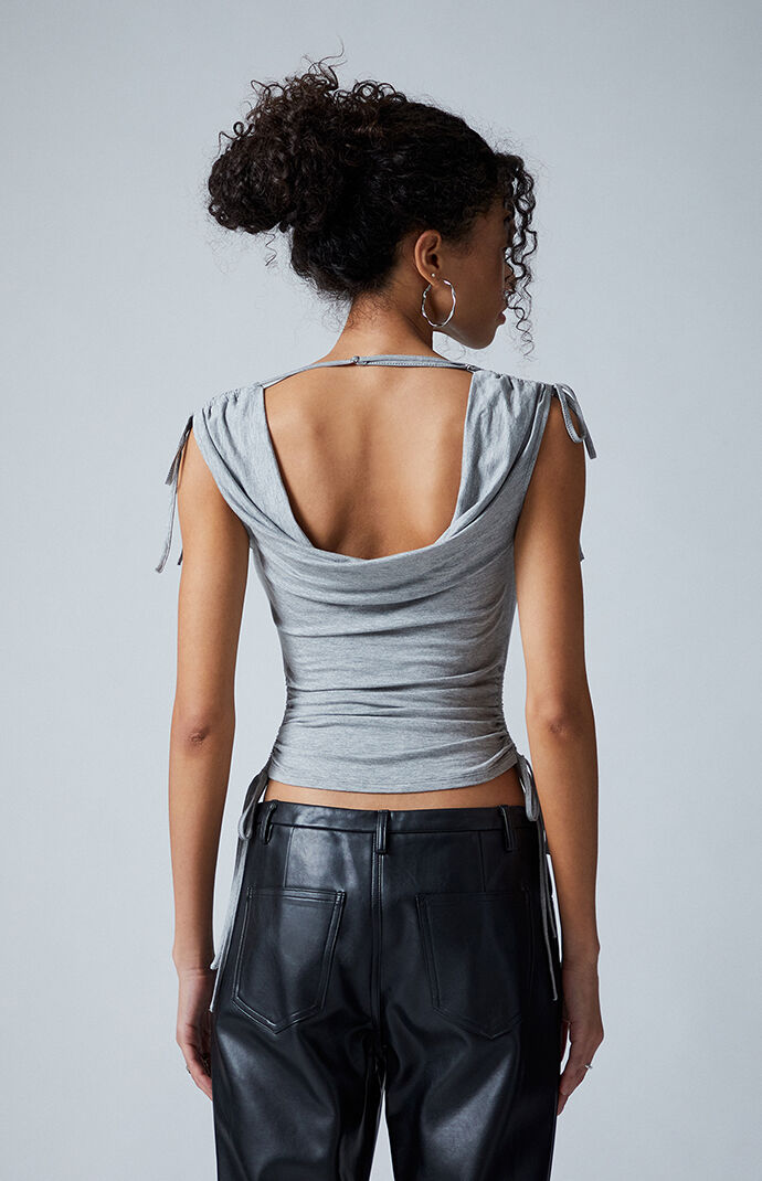 トップス SALSATION Y16Asymmetric Draped Tank Asymmetric Draped Tank | Salsation Wear – Salsation Limited