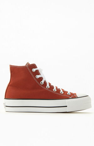 Red Chuck Taylor All Star Lift High Top Sneakers image number 1