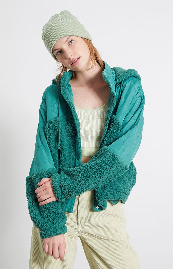 Pacsun sherpa hoodie discount
