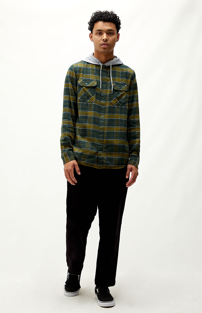 Vans Green Parkway Hooded II Flannel Shirt PacSun