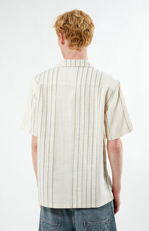 Neutral Striped Camp Shirt image number 4
