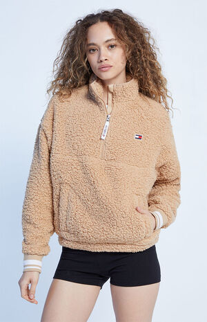 Pull Over Half-Zip Sherpa Sweatshirt image number 2