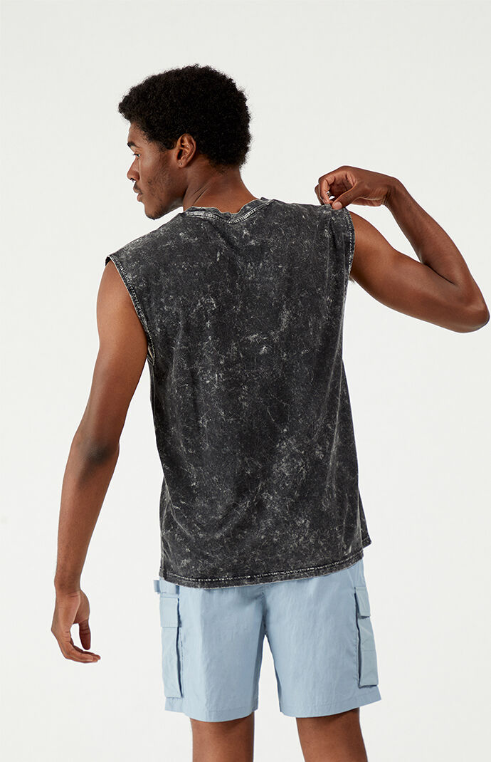 Acid Wash Muscle Tank Top