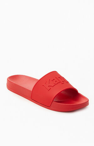 Women's Red Authentic Caesar Slide Sandals image number 1