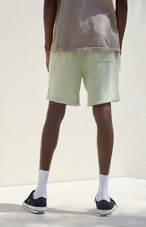 Green Fleece Garment Dyed Sweat Shorts image number 5