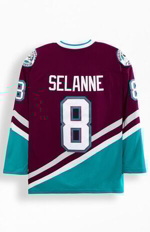 Blue Line Teemu Selanne Anaheim Ducks Dark 1996 Jersey image number 2