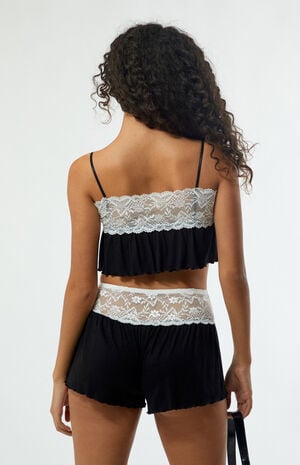 Lace Trim Lounge Shorts image number 3