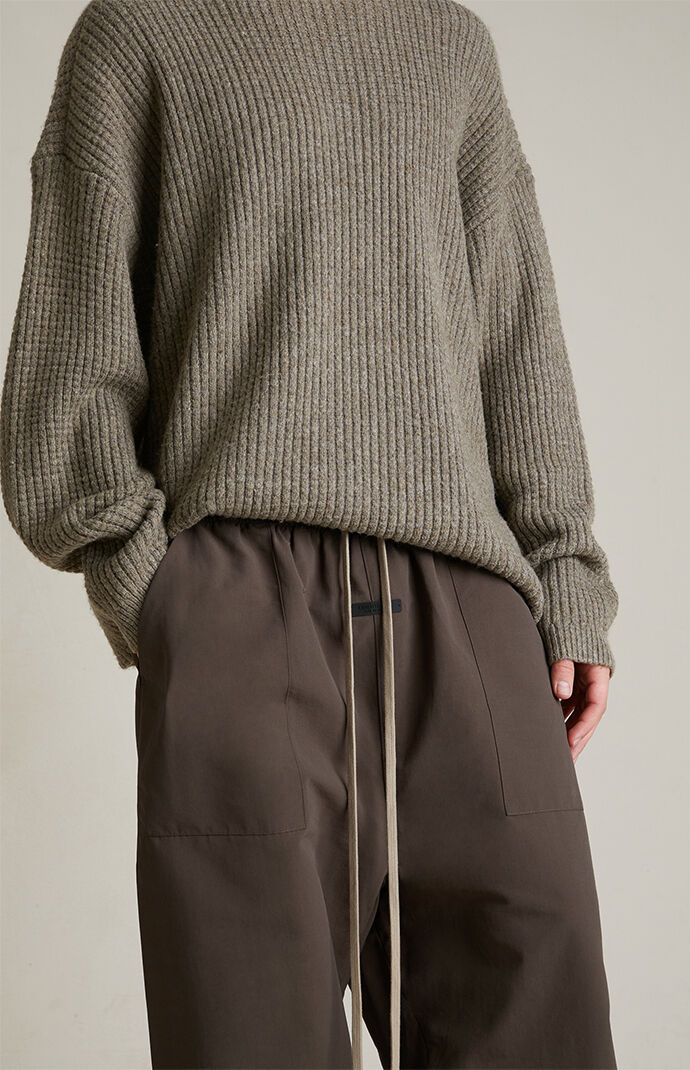 Fear of God Essentials Brown Military Nylon Utility Pants Fear of God Essentials Brown Military Nylon Utility Pants