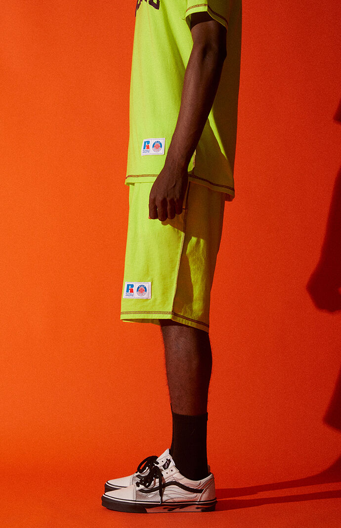 x Russell Athletic Green Volley Shorts