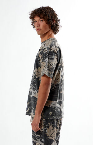 Black Camo Oversized Fit T-Shirt image number 2