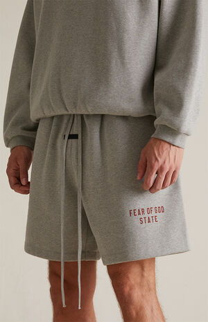 Dark Heather Oatmeal Fleece Soccer Sweat Shorts image number 5
