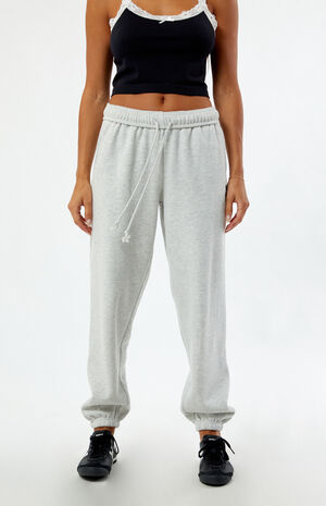 By PacSun Heather Grey Classic Boyfriend Sweatpants image number 2