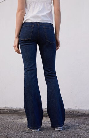 Dark Blue Melody '90s Low Rise Flare Jeans image number 4