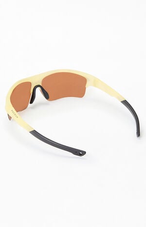 x PacSun Cream Classic Sport Shield Sunglasses image number 4