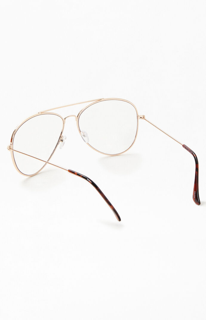 Clear Metal Aviator Readers