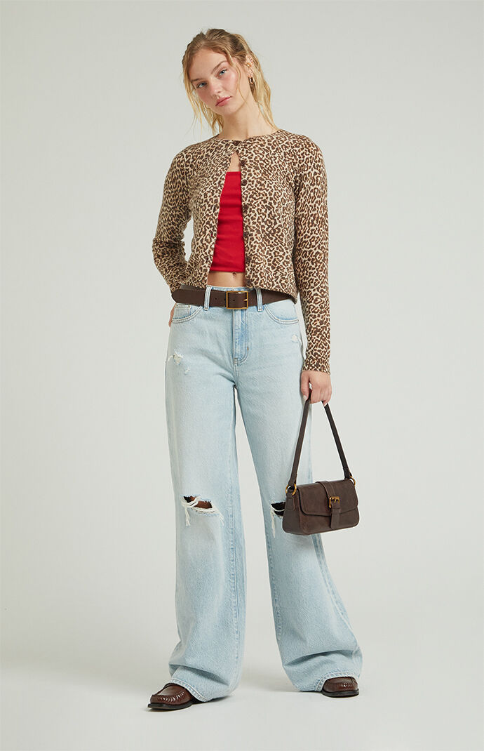 Pacsun Jessie High Waisted Baggy Jeans Light Indigo