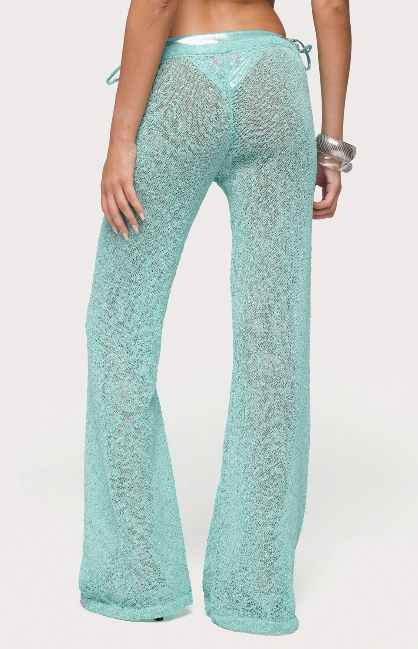 Edikted Bena Knit Flared Pants