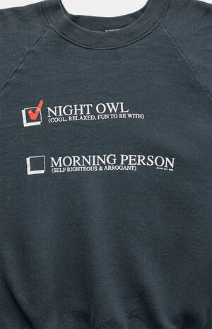 '90s Night Owl Crew Neck Sweatshirt image number 4