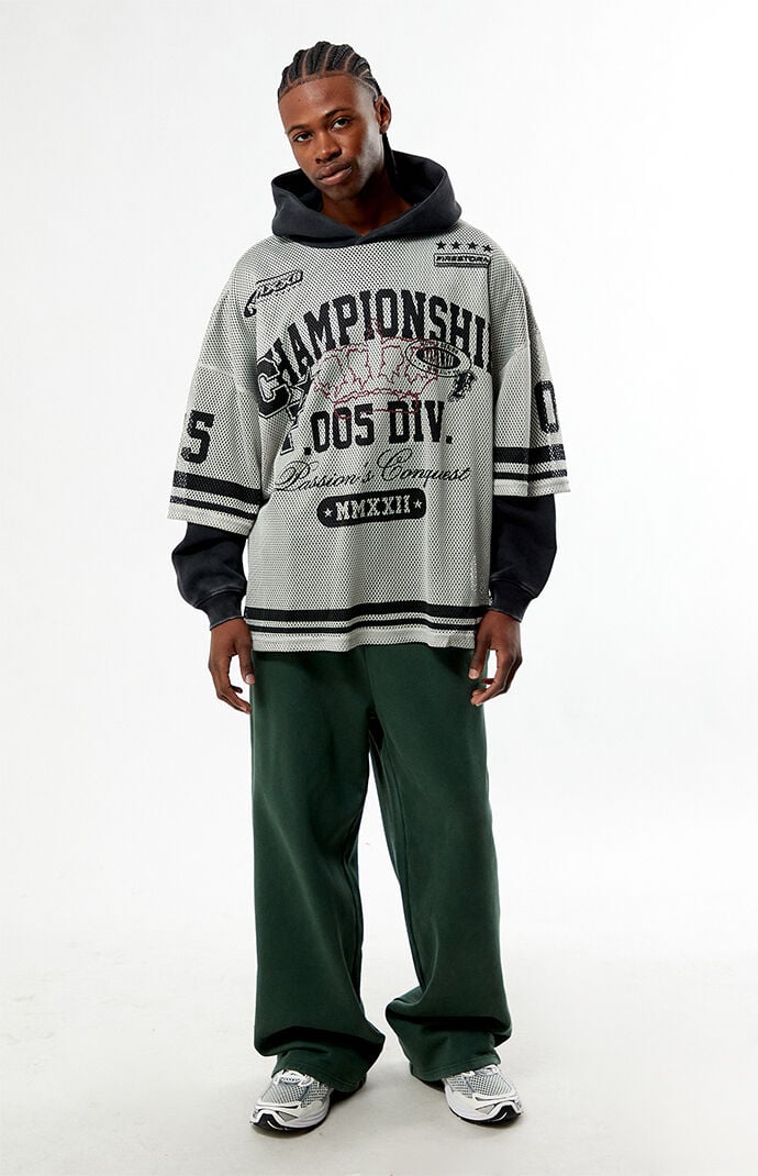 Pacsun Jersey 2fer Hoodie | Pacsun
