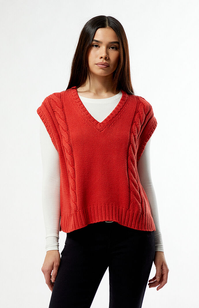Rhythm Stanley Cable Knit Sweater Vest