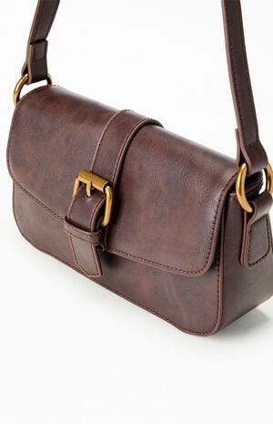 Brown Buckle Shoulder Bag image number 3