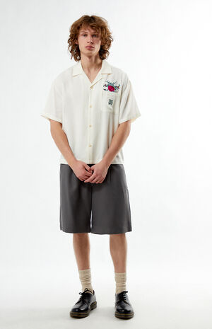 x PacSun Bouquet Cropped Camp Shirt image number 4