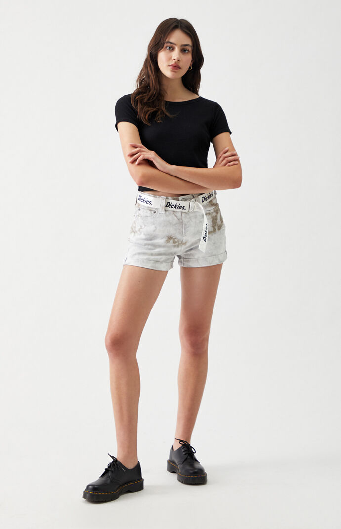 High Waisted Belted Shorts