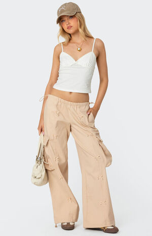 Bow Trim Cargo Parachute Pants image number 2