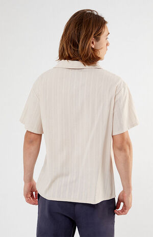 Pointelle Texture Woven Camp Shirt image number 4