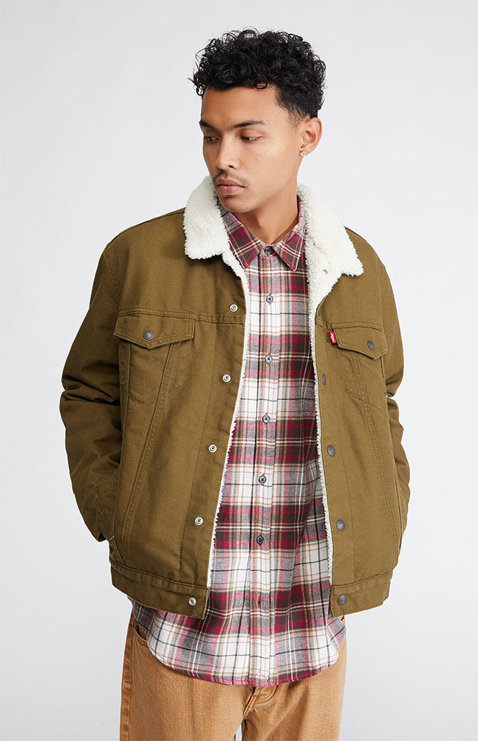 Levi s Canvas Type III Sherpa Trucker Jacket PacSun
