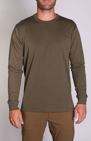 Olive Density Premium Long Sleeve T-Shirt image number 4