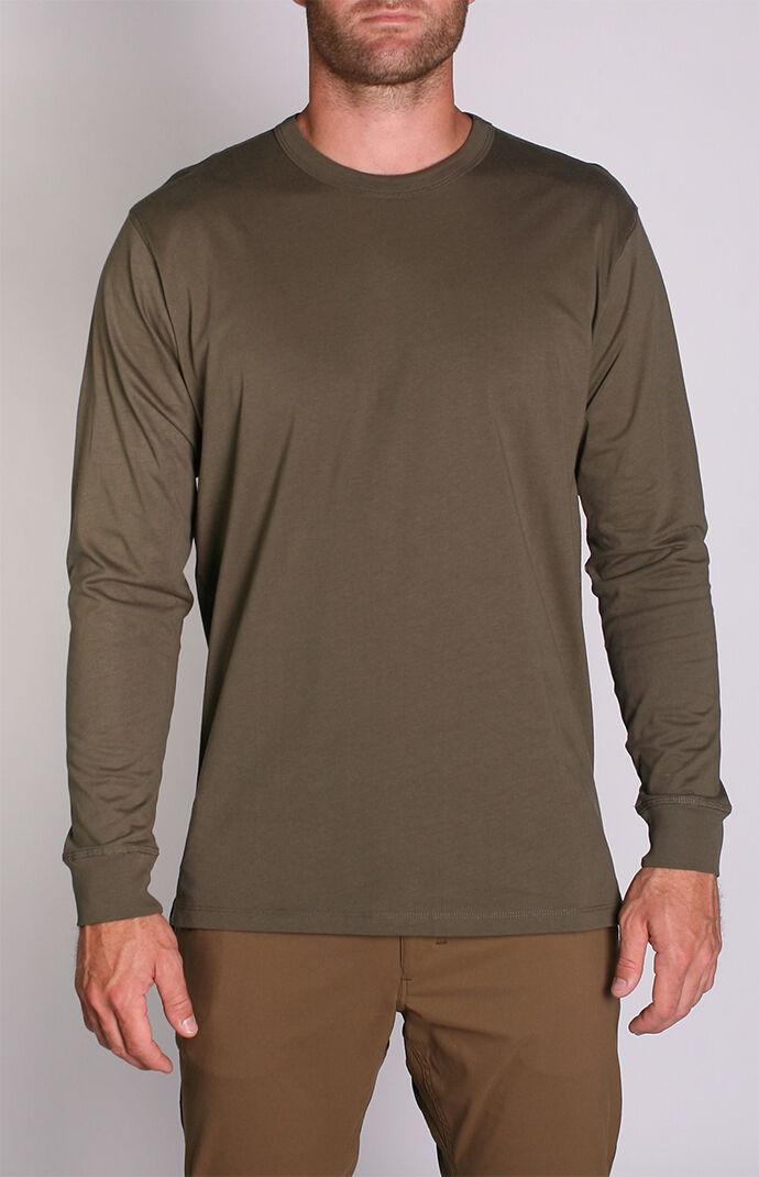 Olive Density Premium Long Sleeve T-Shirt