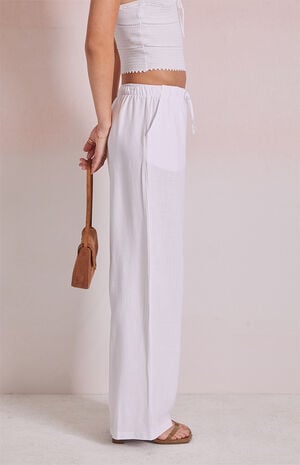 Linen Pull-On Pants image number 3
