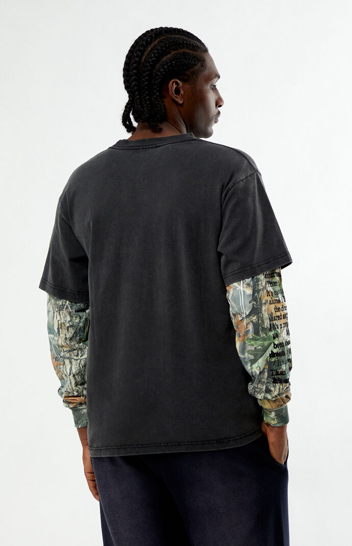 UPRISERS Warped Dream Camo 2fer Long Sleeeve T-Shirt