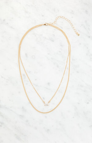 Baguette Layered Necklace image number 1