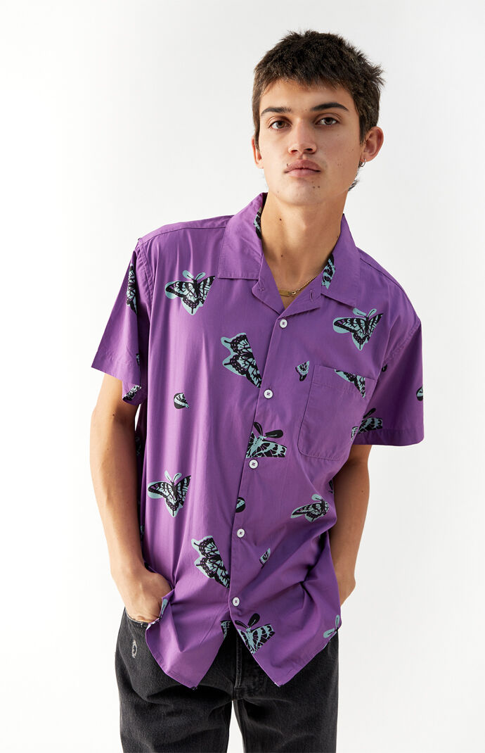 Butterfly Woven Button Up Organic Shirt