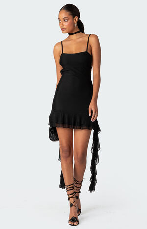 Kris Open Back Ruffle Mini Dress image number 1