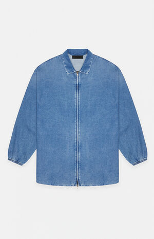 Medium Wash Denim Overshirt Jacket image number 1