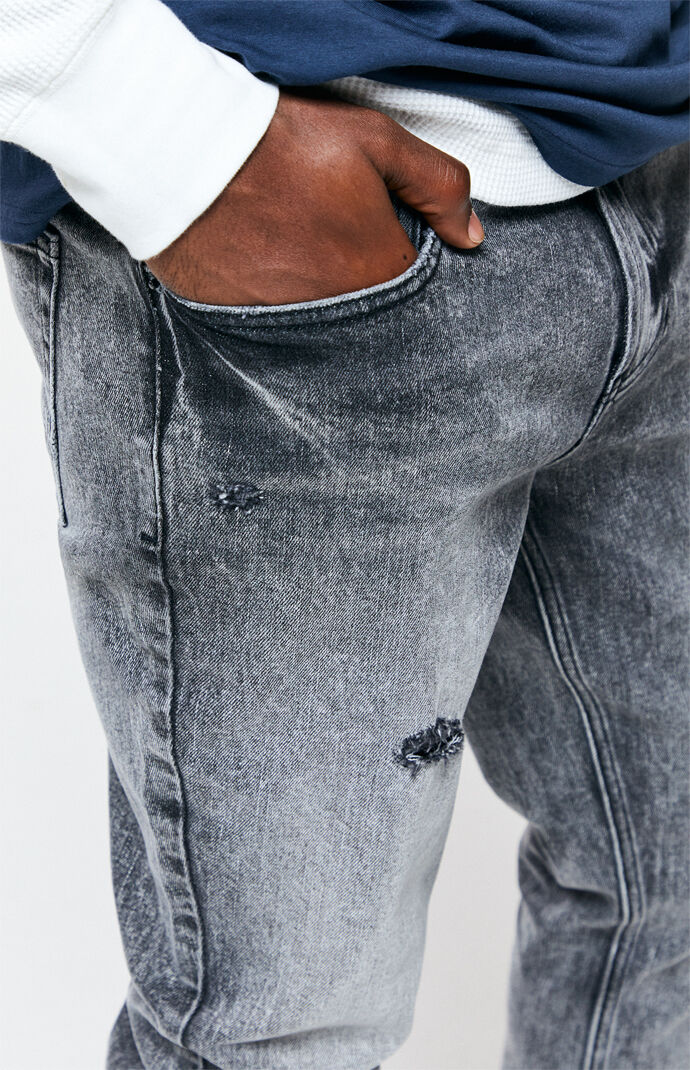 Washed Black Stacked Skinny Jeans