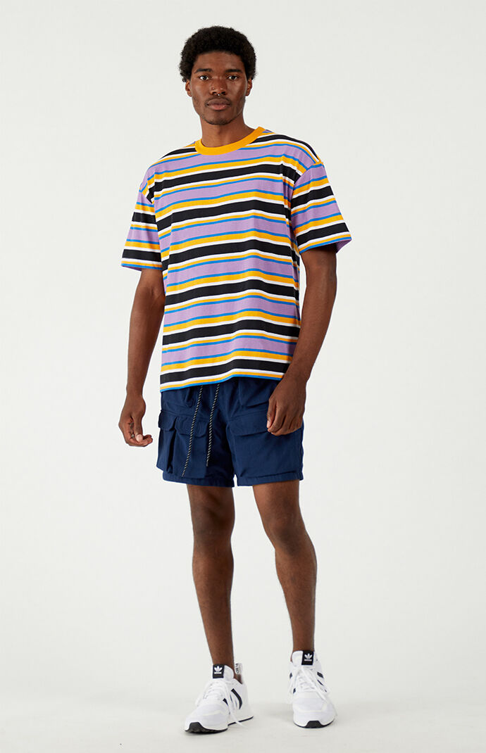 Striped Knit Boxy T-Shirt