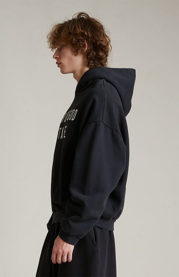 FOG ESSENTIALS HEAVY FLEECE HOODIE BLACK フーディーパーカー Fear of God ESSENTIALS Black Heavy Fleece Hoodie | PacSun