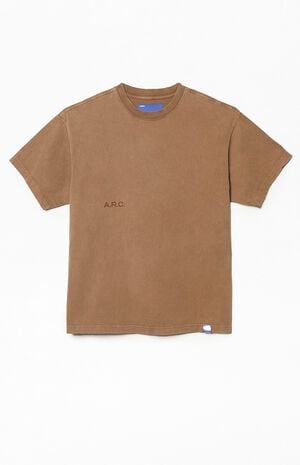 Brown Vintage Wash Heavyweight Cropped Boxy T-Shirt