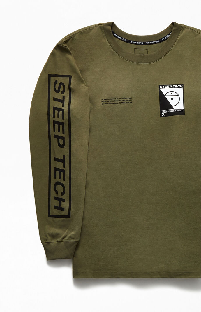 Olive Steep Tech Logo Long Sleeve T-Shirt