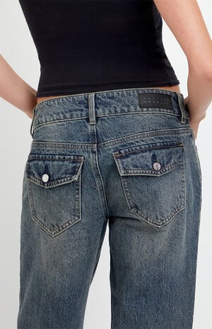 Zoe Low Rise Girlfriend Jeans Dark Blue image number 5