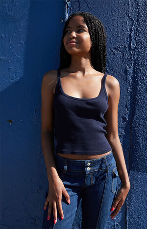 Blue Beyonca Tank Top image number 4