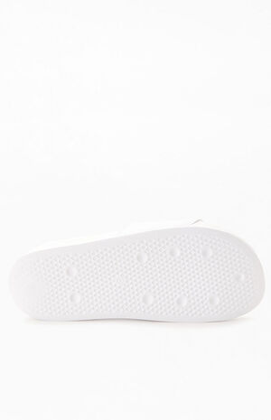 Women's White Adilette Lite Slide Sandals image number 4