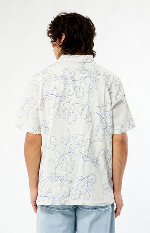 Embroidered Floral Camp Shirt image number 3